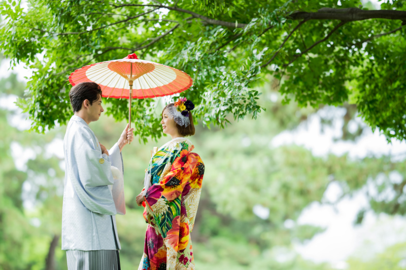 公園×和装=おしゃれ!!
