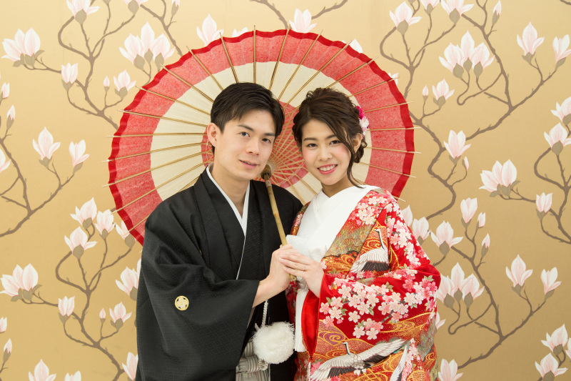 涼しいスタジオで和装撮影