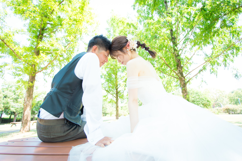 ベンチでひとやすみ