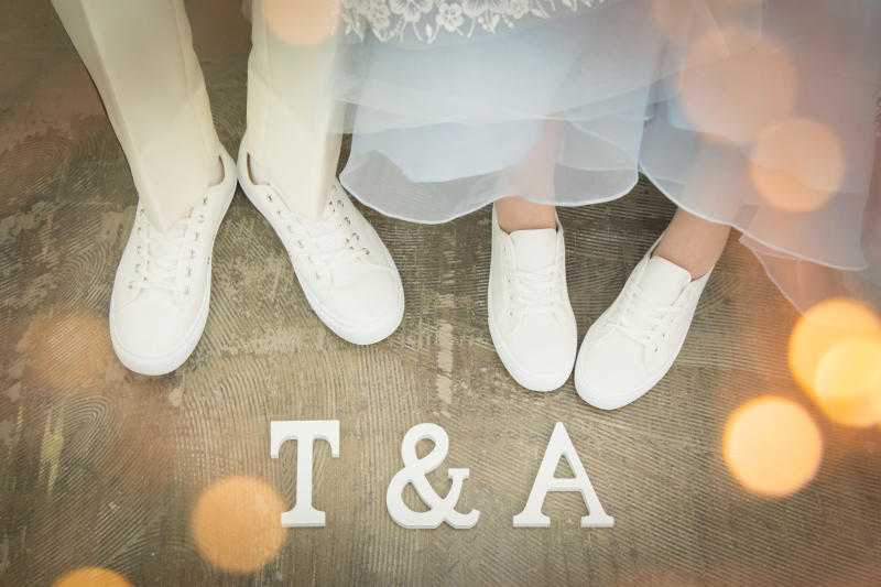 お揃いのスニーカー♡