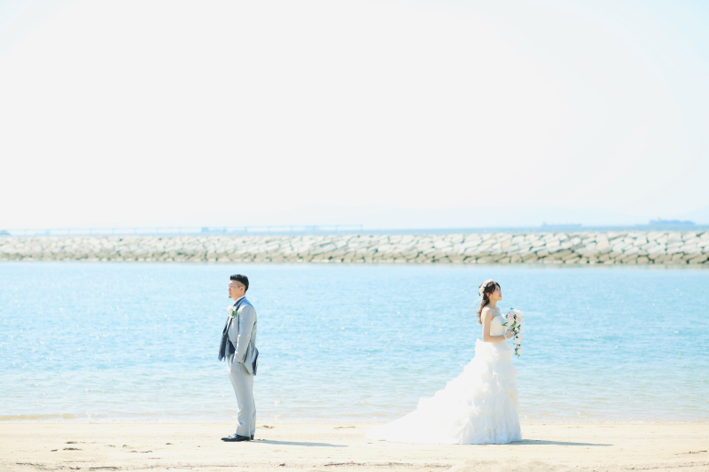 りんくうビーチでロケーション撮影