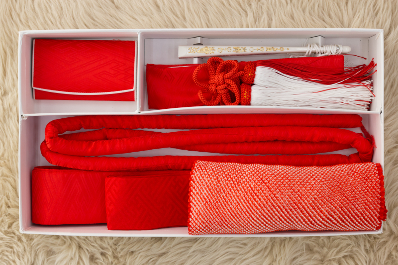 花嫁和装5点セット　レッド