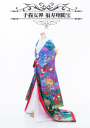 手描友禅　福寿翔鶴宝