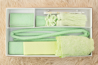 花嫁和装5点セット　ライトグリーン