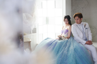 スタジオ　洋装ペット撮影