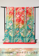 ピンクグリーン洋花