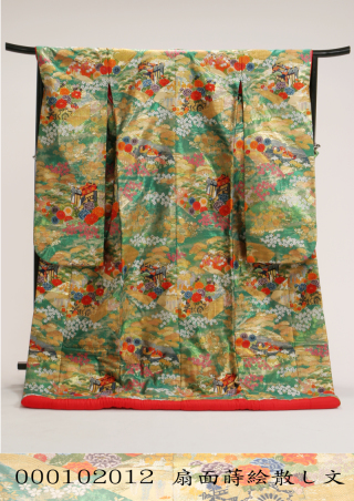 扇面蒔絵散し文