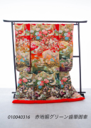 赤地裾グリーン盛華御車