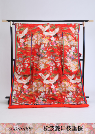 松波菱に枝垂桜