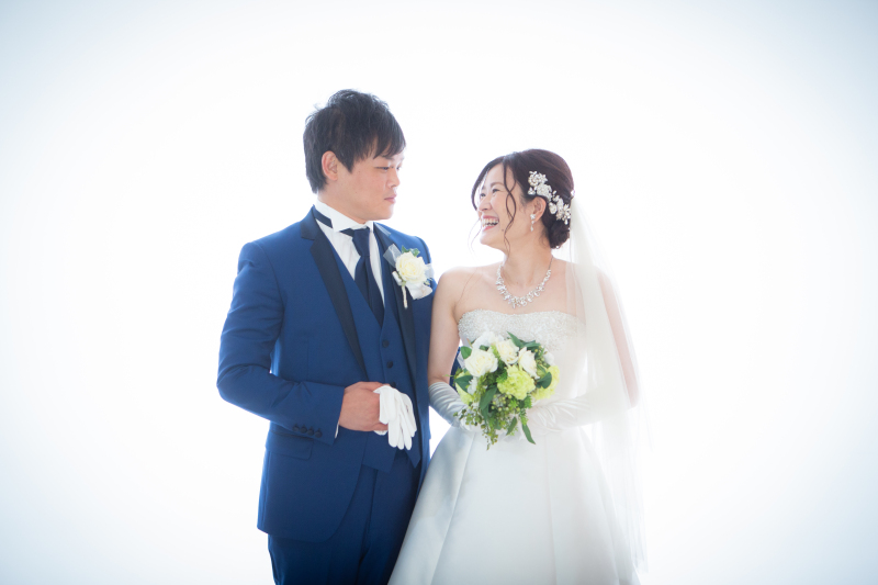 ウェディングドレスの撮影開始♡