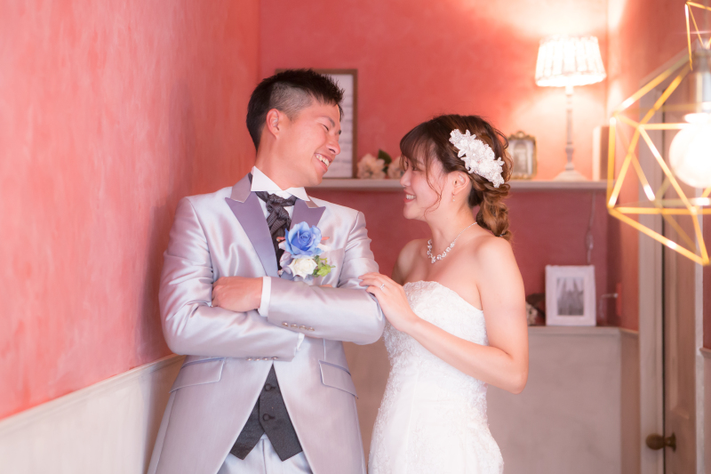 微笑ましい見つめ合いショット