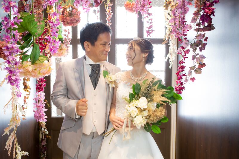 入り口のお花ショット