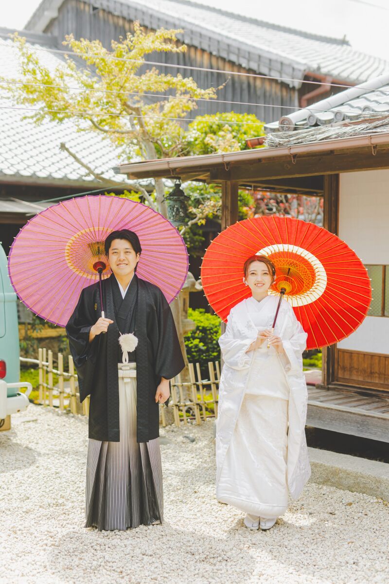 お庭で