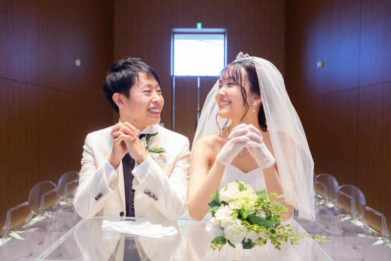 見つめ合ってニッコリ