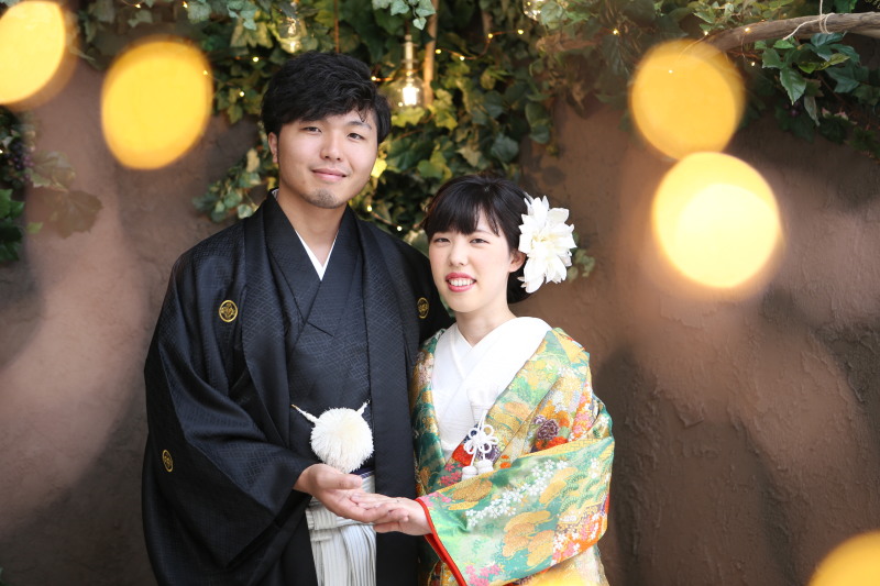 ２着目はグリーンの色打掛です♪