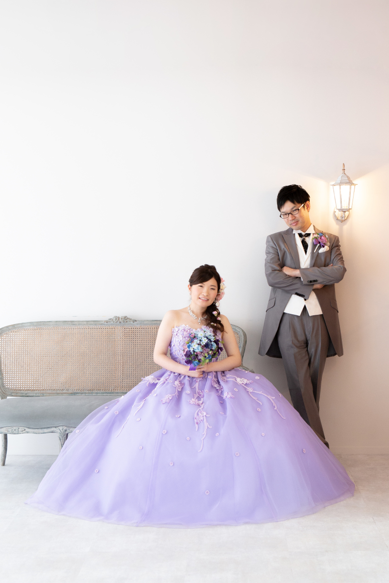 座るとよりボリューミさが感じられるドレスです♪