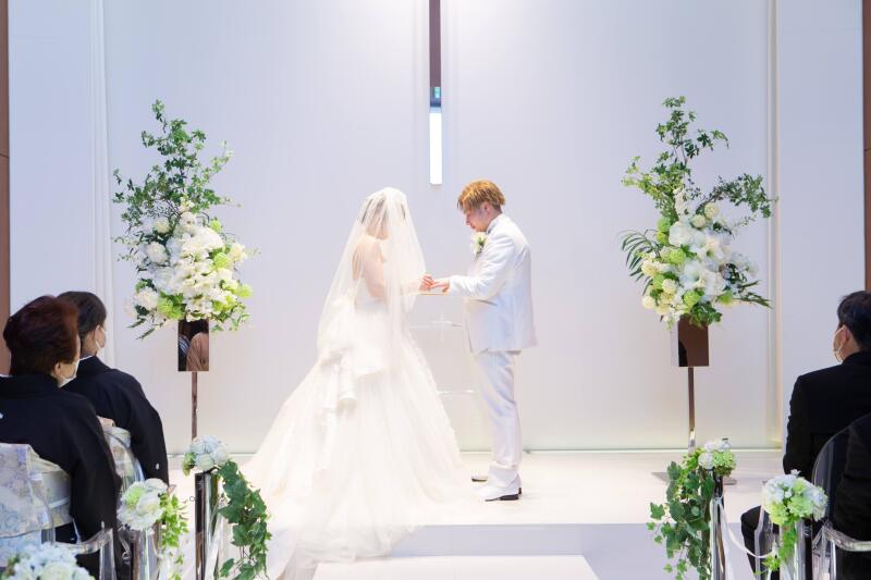 指輪の交換シーン