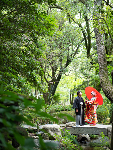 庭園は自然いっぱいの1枚を…