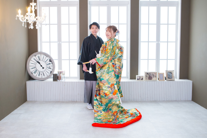お着物を生かした1枚♡