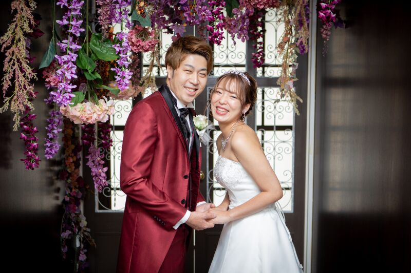 スタジオ入り口お花コーナー