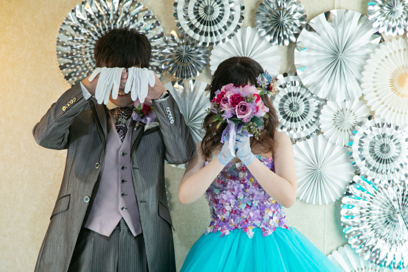 お顔隠しショット