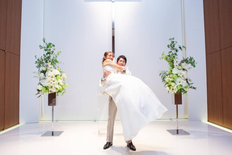 お姫様だっこで撮影終了