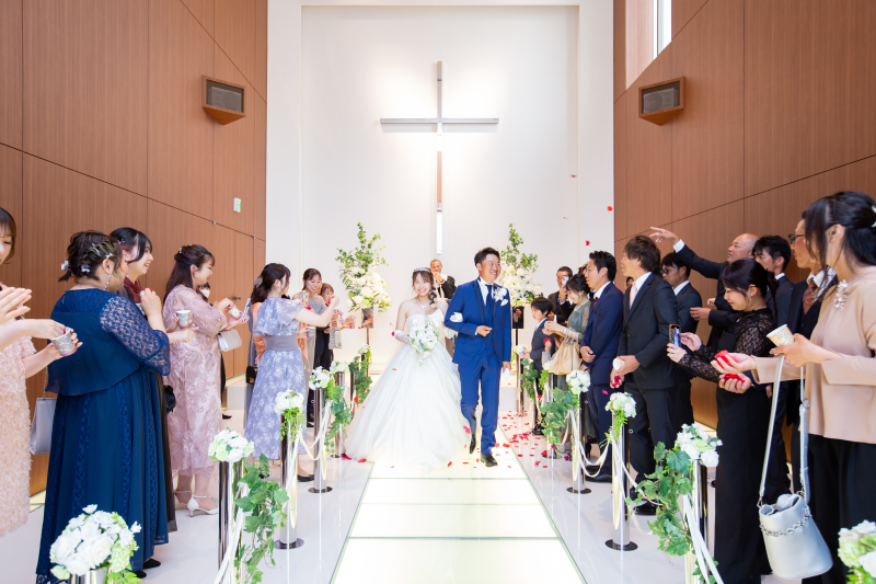 挙式の退場シーン