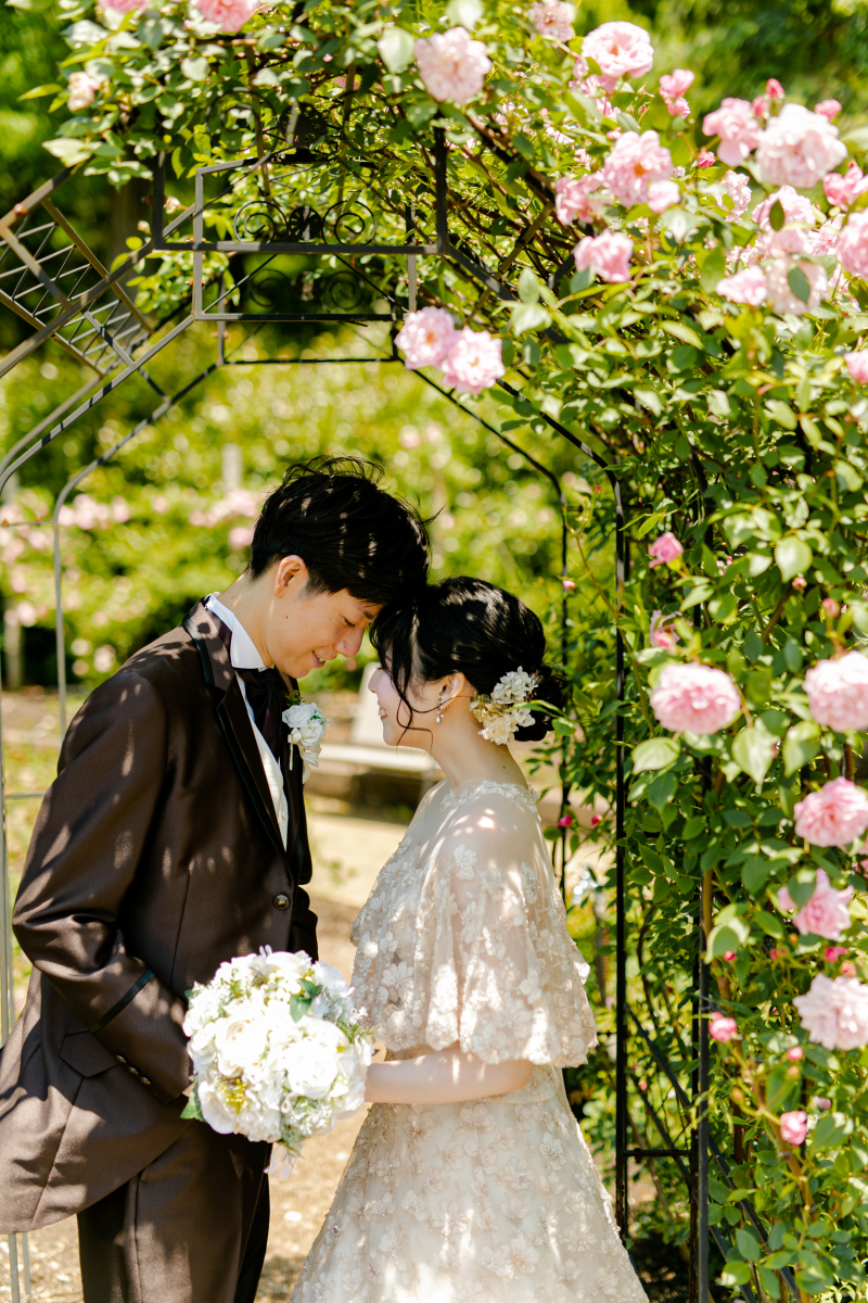 おでこをくっつけて