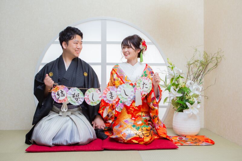 ガーランドを持っていただいた一枚