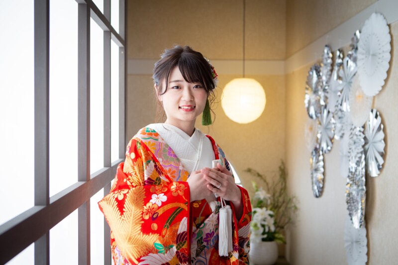 和装にお色直し