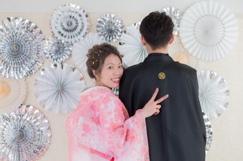 新婦様の振り返りポーズ