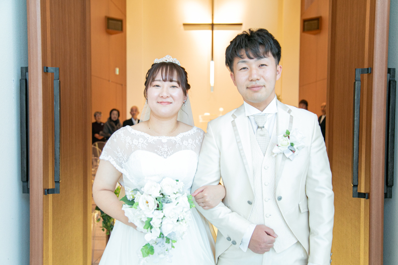 退場のシーンは笑顔で♪