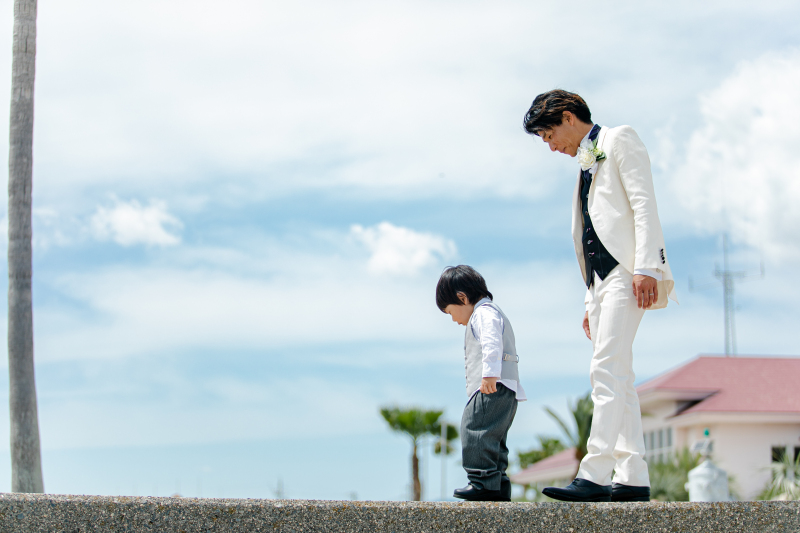 お子様と新郎様♪