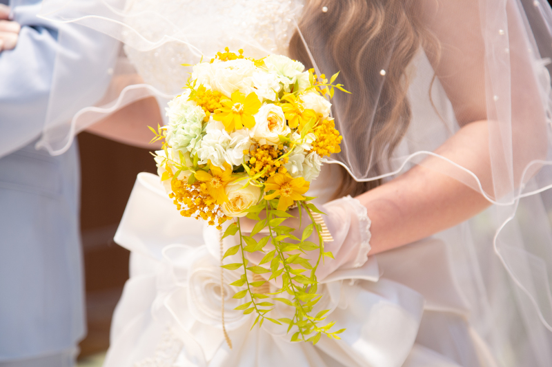 お持ち込みのブーケ♡