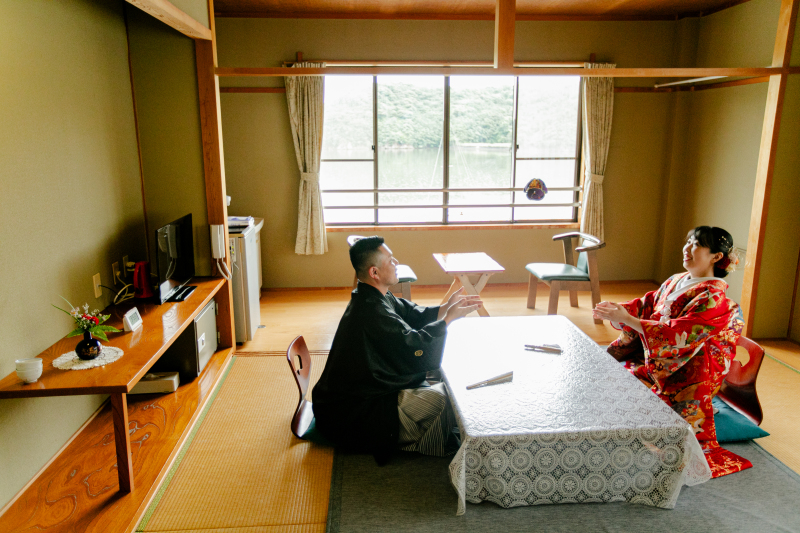 和室のお部屋にて♡