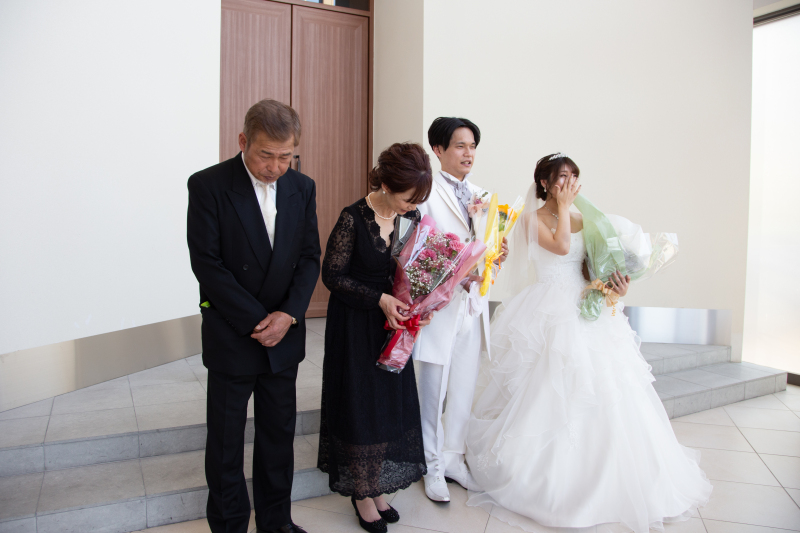 新婦家様より花束のプレゼントです♡
