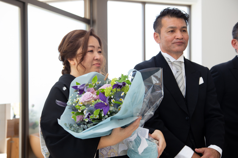 花束の贈呈です♡