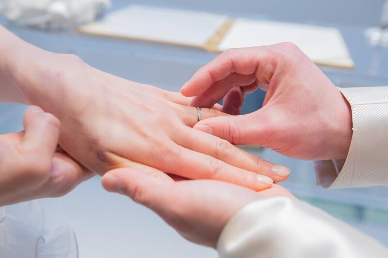 指輪交換シーン