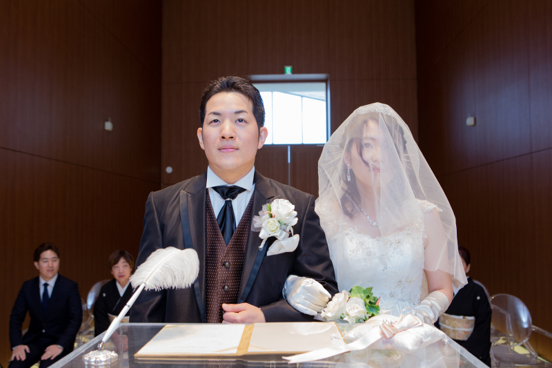 チャペルに入場!祭壇に向かって...