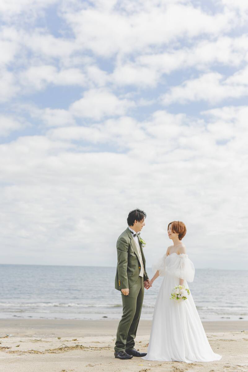 ベールからぽわん袖にチェンジ