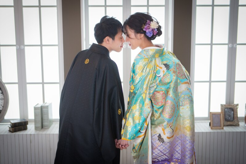 色打掛にチェンジ