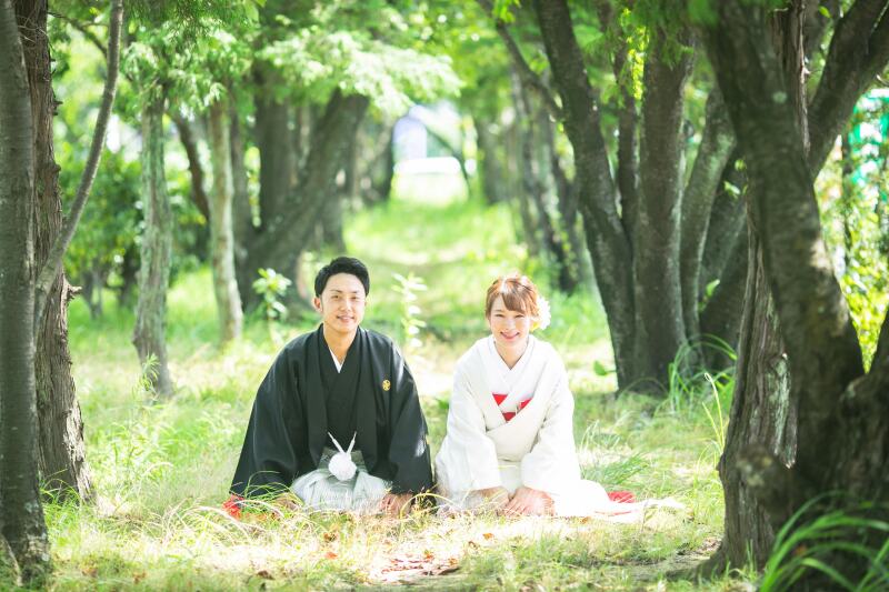 【ロケーション和装シンプルパック】これからの季節にぴったり！緑や紅葉を楽しめる公園での撮影！