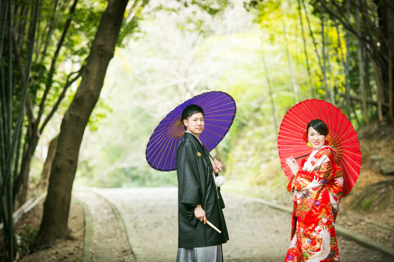 【津偕楽公園・紅葉撮影データプラン】和装の人気スポット！緑豊かな自然に囲まれながら雰囲気のある写真を残せます！