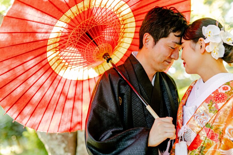 【津偕楽公園・紅葉撮影データプラン】和装の人気スポット！緑豊かな自然に囲まれながら雰囲気のある写真を残せます！