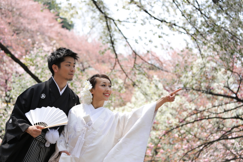 花々に囲まれて...