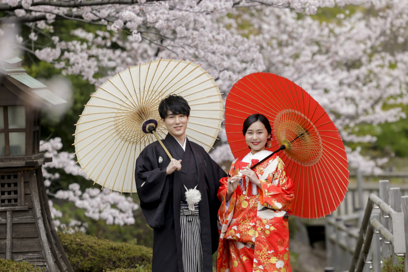 傘や小物もつかって