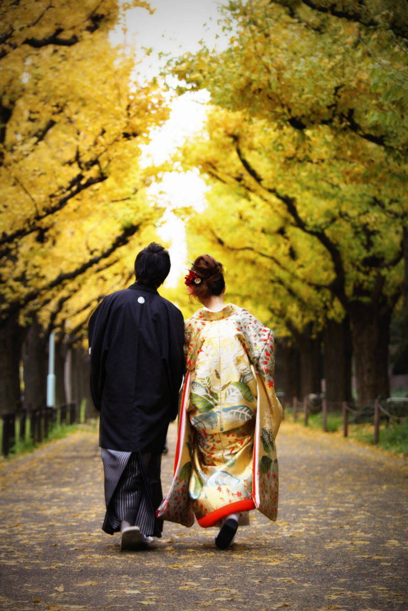 銀杏並木にて...