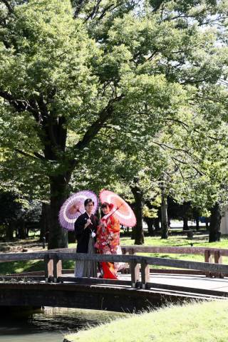 庭園ロケーション撮影