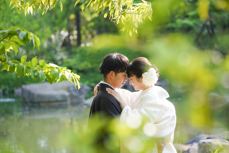 白無垢姿に変身