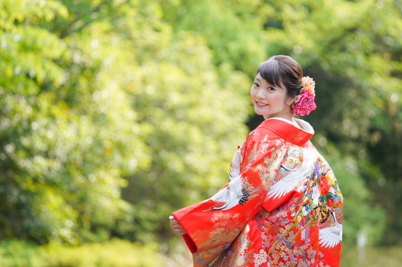 色打掛のお背中